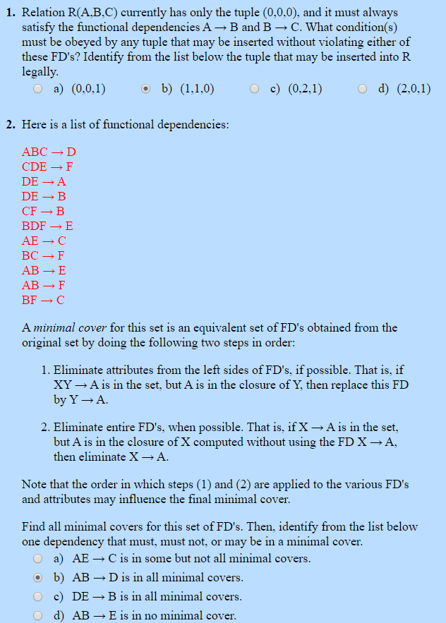 Solved 1 Relation Rabc Currently Has Only The Tuple 4599