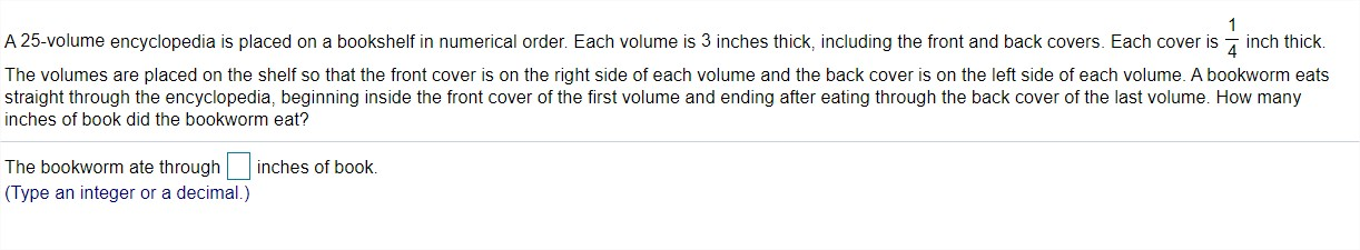 Solved 1 A 25-volume encyclopedia is placed on a bookshelf | Chegg.com