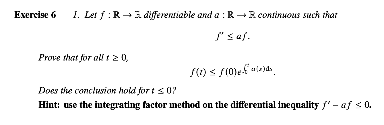 Solved Cise 6 L Let F R→r Differentiable And A R→r