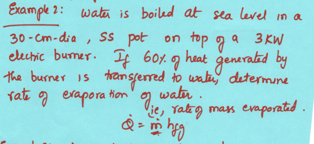 Solved Example 2 water is boiled at sea level in a