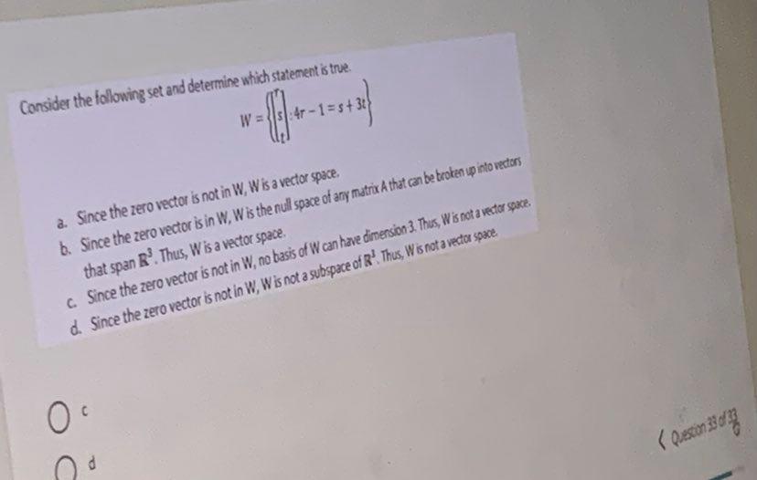 Solved Consider the following set and determine which | Chegg.com