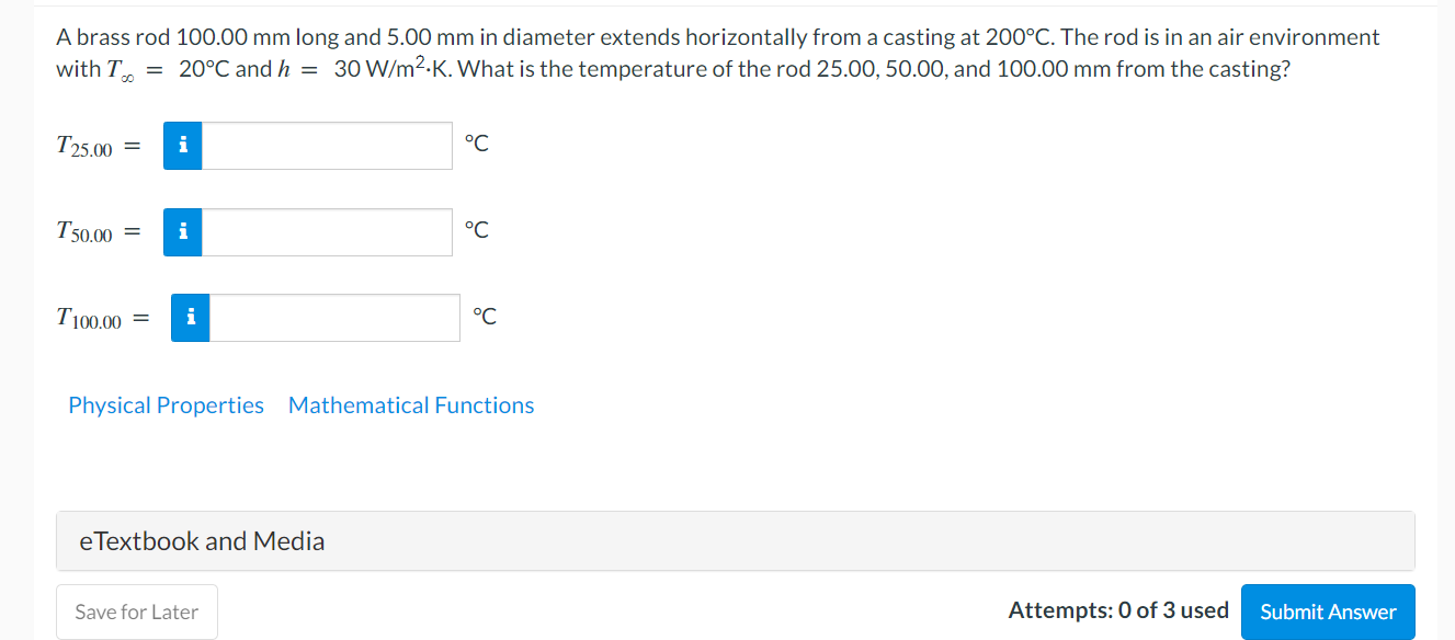 Solved A brass rod 100.00 mm long and 5.00 mm in diameter | Chegg.com