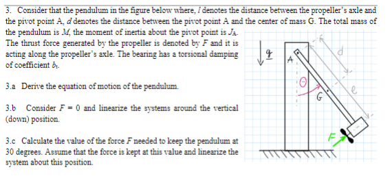 Solved 4. Consider that the pendulum in problem 3 is | Chegg.com
