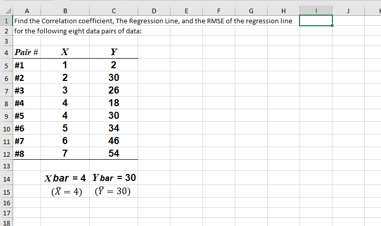 Solved B H J A с D E F G 1 Find the correlation coefficient, | Chegg.com