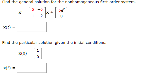 Solved Find The General Solution For The Nonhomogeneous
