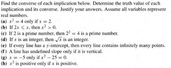 Solved Find the converse of each implication below. | Chegg.com