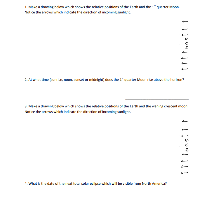 Solved 1. Make a drawing below which shows the relative | Chegg.com