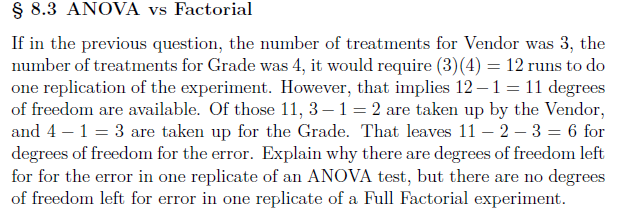S 8.3 ANOVA vs Factorial If in the previous question, | Chegg.com