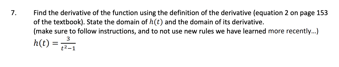 Solved Find the derivative of the function using the | Chegg.com