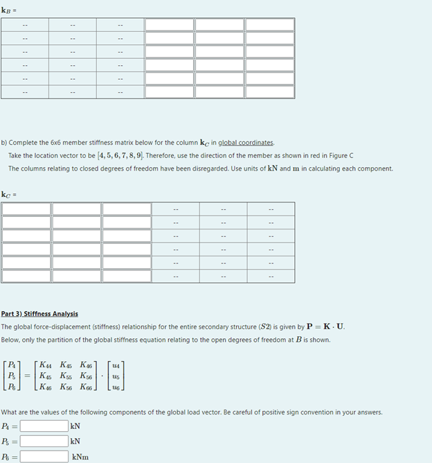 Solved Question: Stiffness Method for Frames (25 Marks) The | Chegg.com