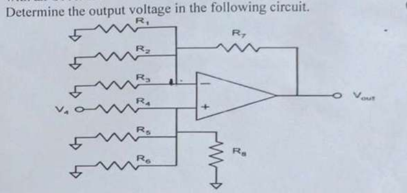 Solved Determine the output voltage in the following | Chegg.com