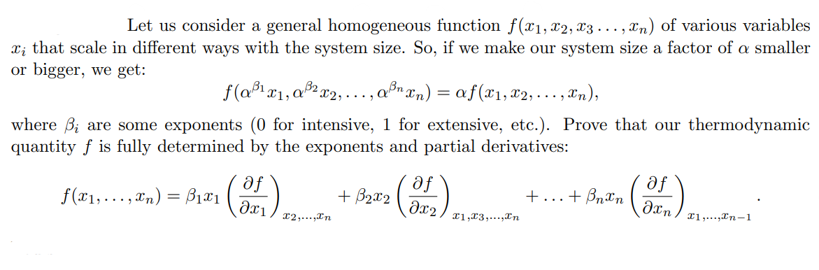 Solved Let us consider a general homogeneous function | Chegg.com