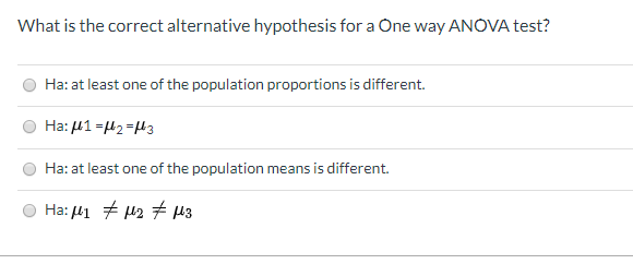 the form of the alternative hypothesis can be chegg