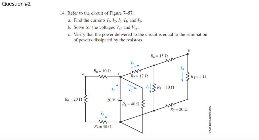 Solved Question #2 14. Refer To The Circuit Of Figure 7-57: | Chegg.com