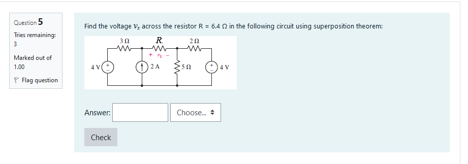 Solved Find The Voltage Vx Across The Resistor R 64 Ω In 4819