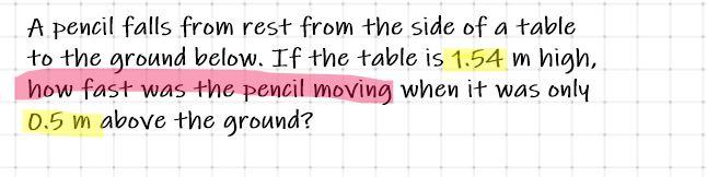 Solved A falling object , how fast did it moved @ 0.5m. | Chegg.com