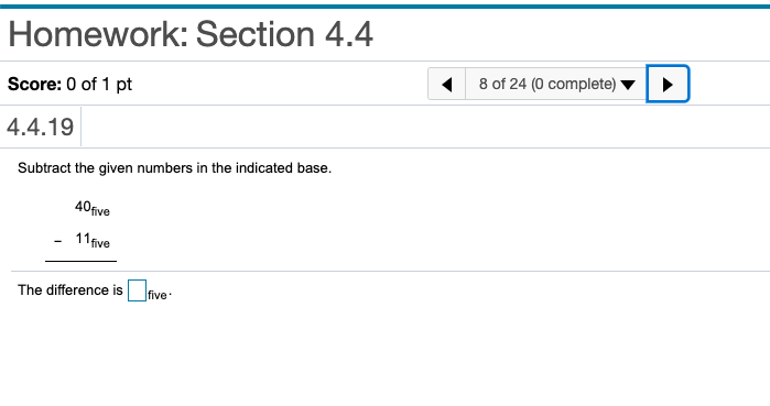 Solved Homework: Section 4.4 Score: 0 Of 1 Pt 8 Of 24 (0 | Chegg.com