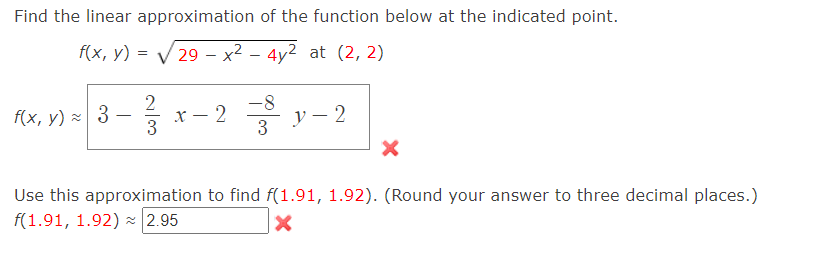 Solved Find the linear approximation of the function below | Chegg.com