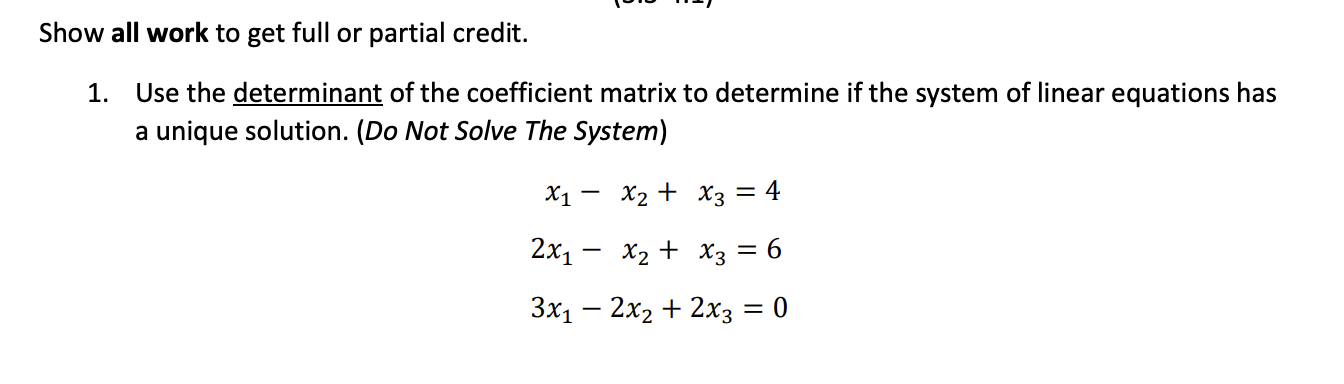 Solved Show all work to get full or partial credit. 1. Use | Chegg.com