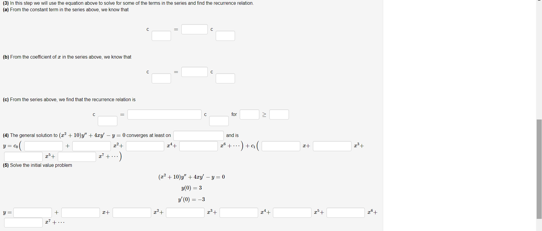 Solved (3 points) In this problem you will solve the | Chegg.com