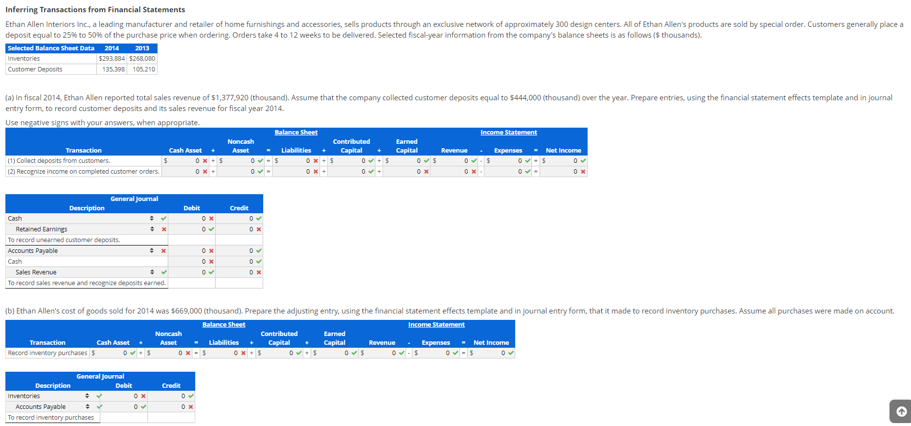 Inferring Transactions from Financial Statements | Chegg.com