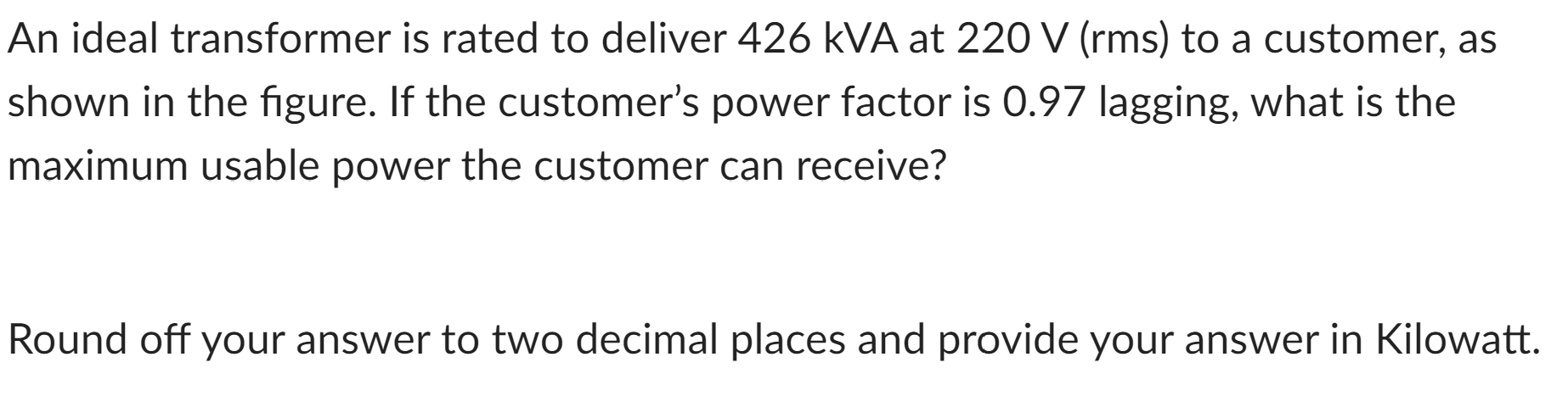 Solved Mon Wee Eee Z Customer S Load Ideal Transformer Cu Chegg Com