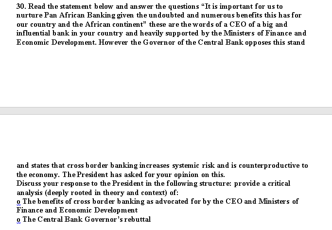 Solved 30. Read the statement below and answer the questions | Chegg.com