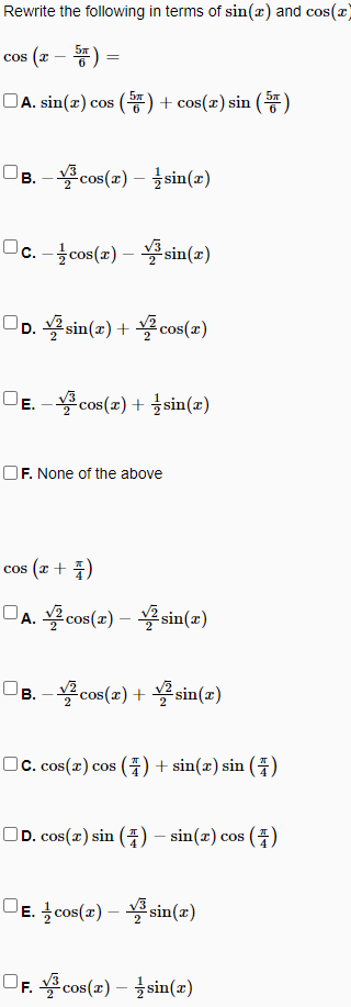 solved-rewrite-the-following-in-terms-of-sin-x-and-cos-x-chegg