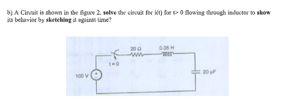 Solved B) A Circuit Is Shown In The Figure 2, Solve The | Chegg.com