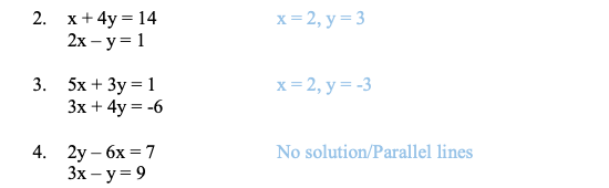 Solved 2 X 4y 14 2x Y 1 X 2 Y 3 3 5x 3y 1 3x 4y Chegg Com