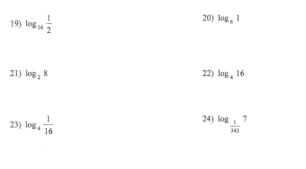 Solved Evaluate each expression. 13) log, 343 14) log 1 49 | Chegg.com