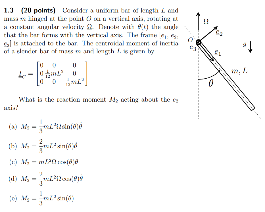 Solved 12 1.3 (20 points) Consider a uniform bar of length L | Chegg.com