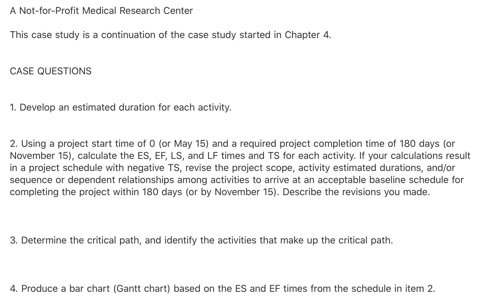 case study 1 a not for profit medical research center