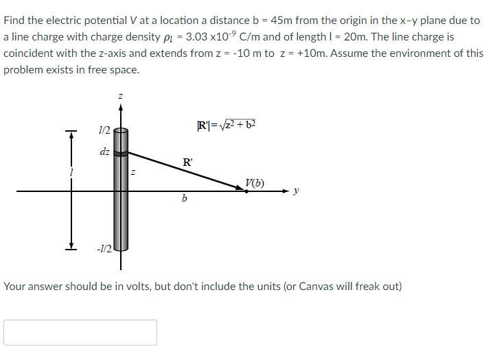 Solved Find the electric potential V at a location a | Chegg.com