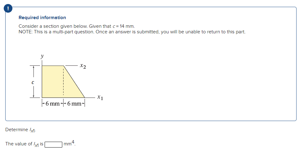 Solved Required information Consider a section given below. | Chegg.com