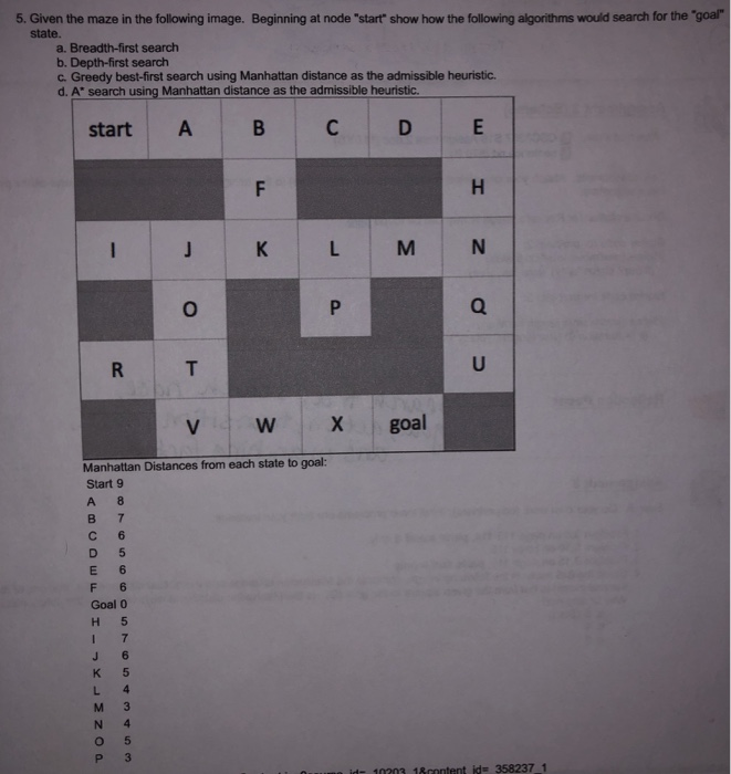 Solved 5. Given the maze in the following image. Beginning | Chegg.com