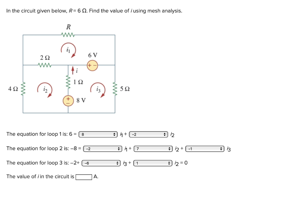 Solved In the circuit given below, R= 6 12. Find the value | Chegg.com