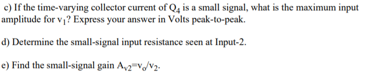 Solved 2. An amplifier circuit is shown below. Assume that | Chegg.com