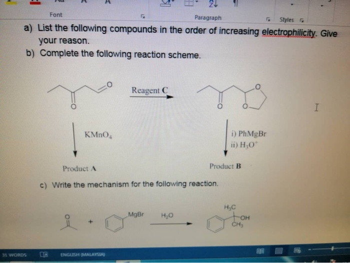Solved Font Paragraph Styles a) List the following compounds | Chegg.com
