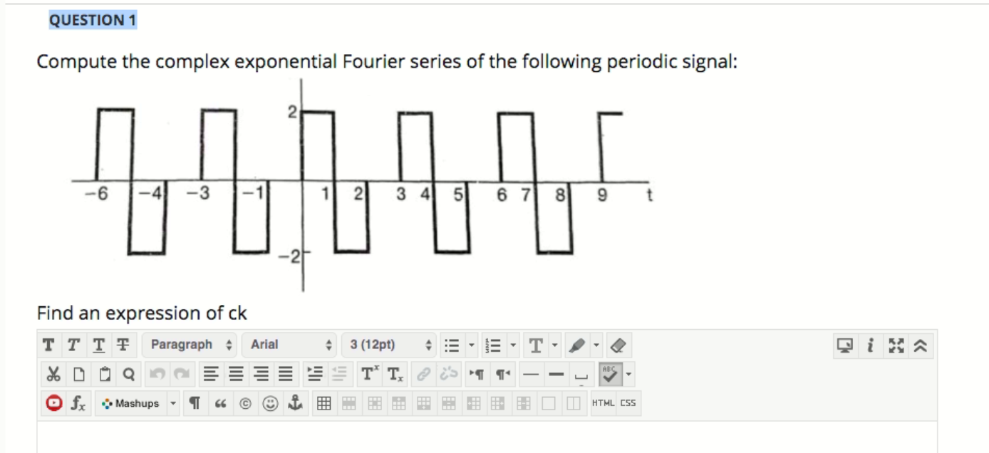Solved QUESTION 1 Compute the complex exponential Fourier | Chegg.com