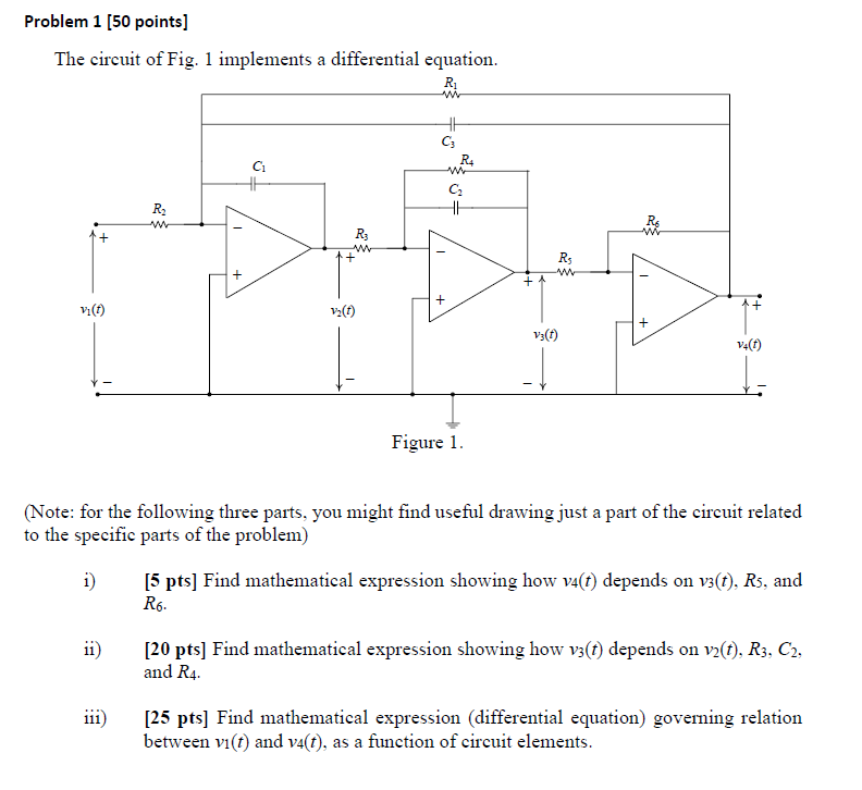 Solved Problem 1 [50 points] The circuit of Fig. 1 | Chegg.com