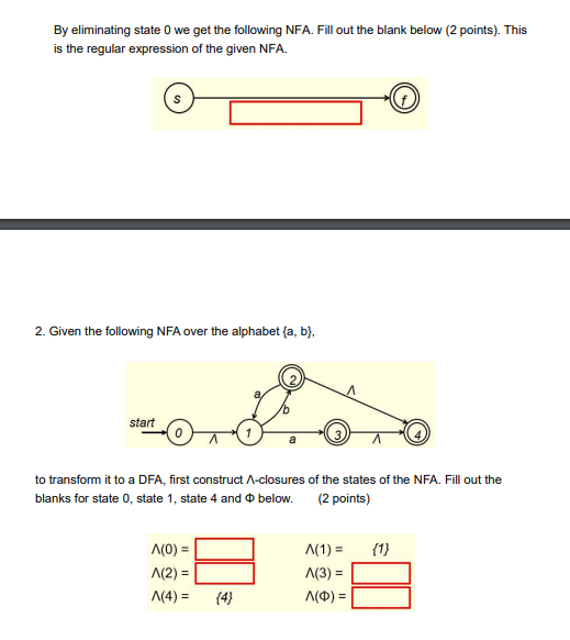 Solved 1. To Transform The Following NFA To A Regular | Chegg.com