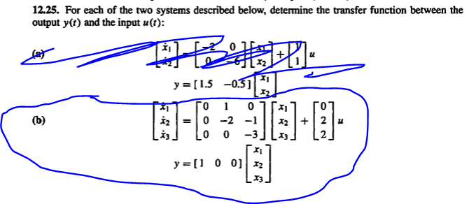 Solved 12.25. For each of the two systems described below, | Chegg.com