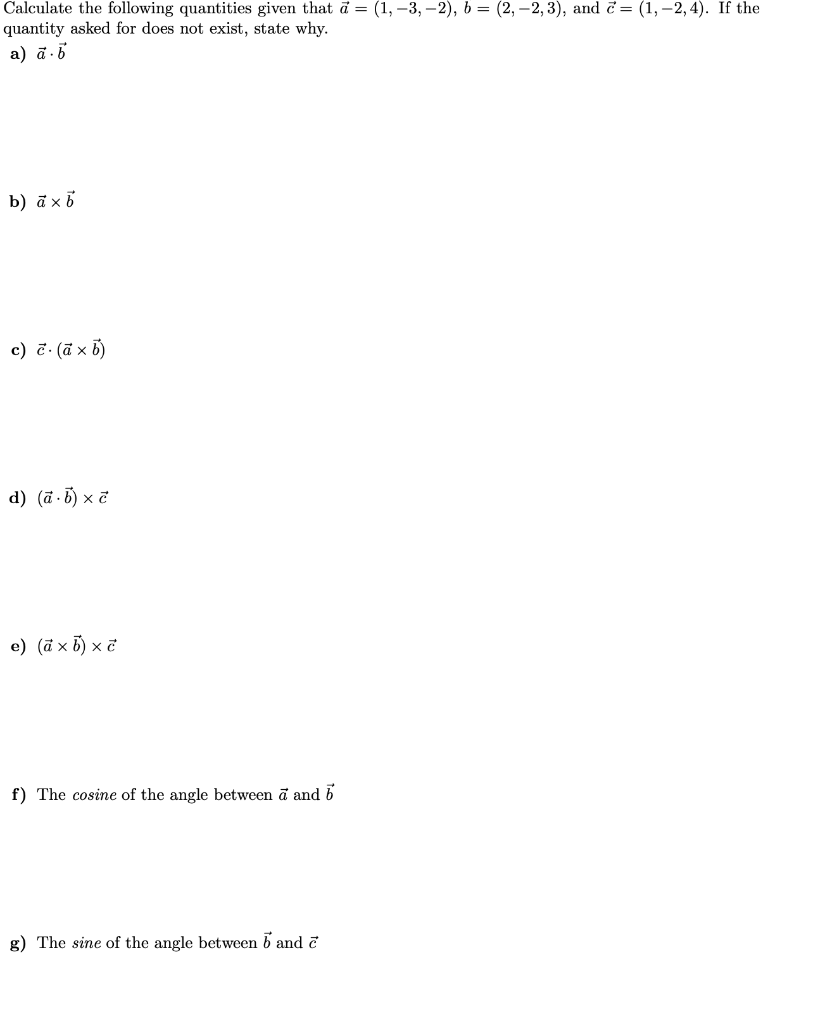 Solved Calculate The Following Quantities Given That A Chegg Com
