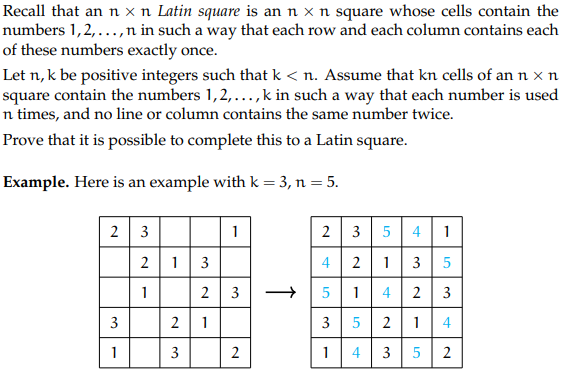 Solved Recall that an n x n Latin square is an n x n square | Chegg.com