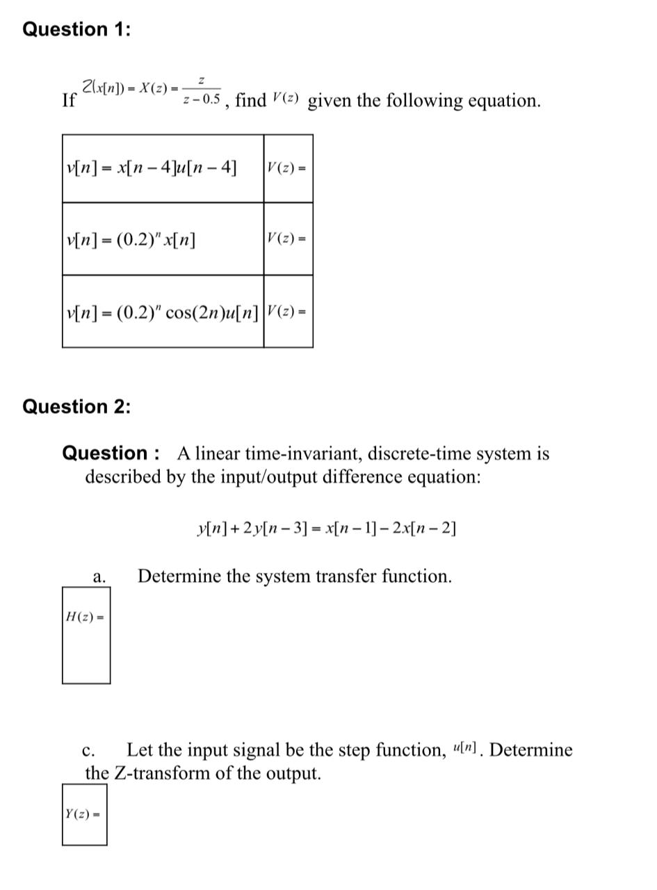 Solved Question 1 If Zlx N X 2 2 0 5 Find V Z G Chegg Com