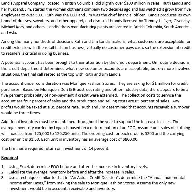 Landis Apparel Company, located in British Columbia,