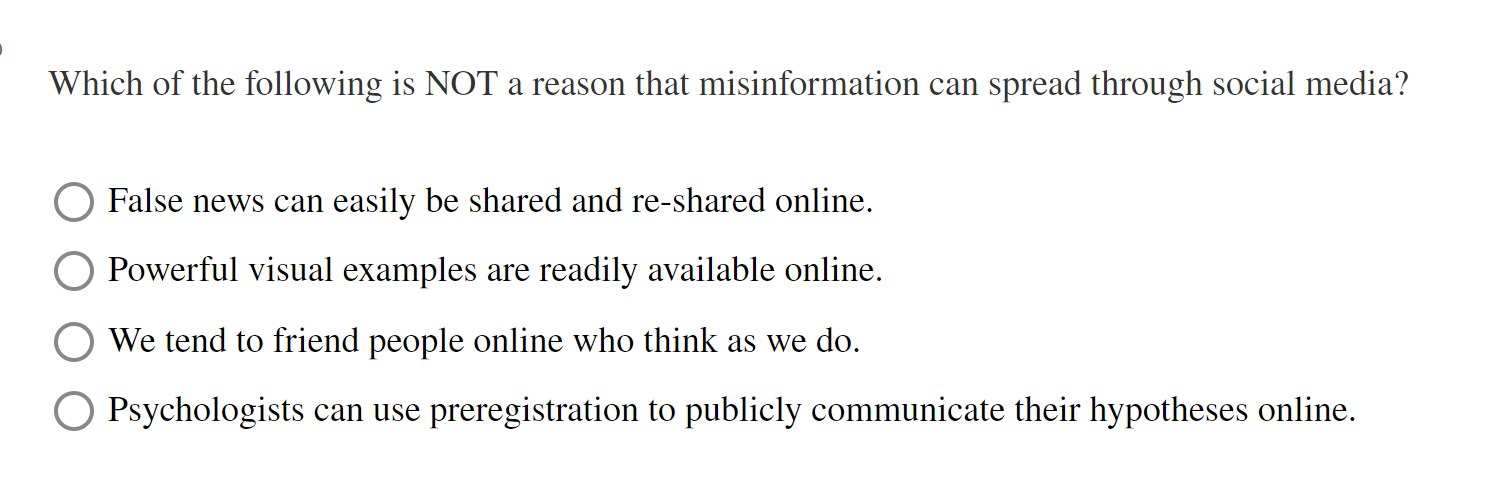 Solved Which of the following is NOT a reason that | Chegg.com
