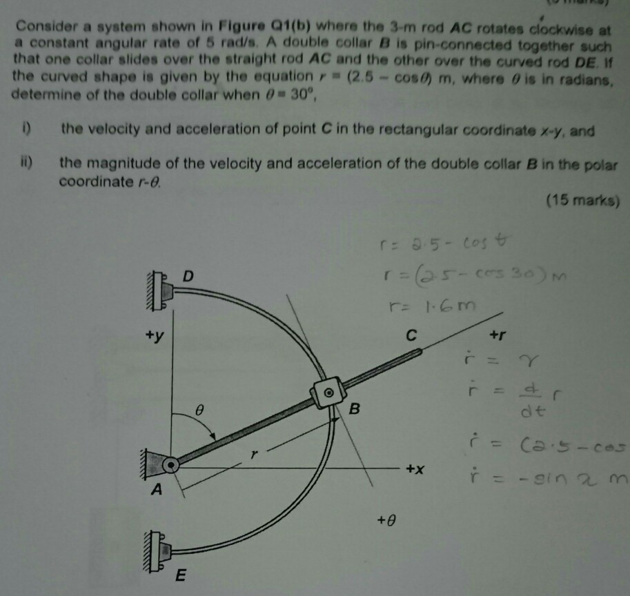 Solved Consider a system shown in Figure Q1(b) where the 3-m | Chegg.com