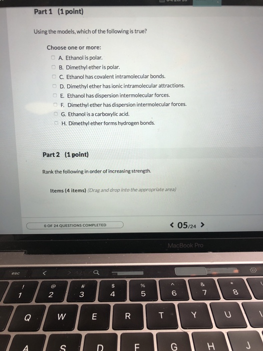 Solved 05 Question (2 points) a See page 252 The physical | Chegg.com